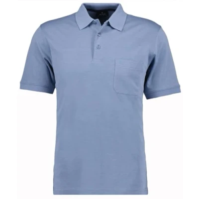 Abbildung von RAGMAN Herren Softknit Polo mit Brusttasche Kurzarm, 540391, BLAU, M