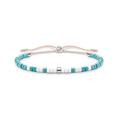 Abbildung von Thomas Sabo Armband mit türkisen Steinen 925 Sterlingsilber A2062 058 7