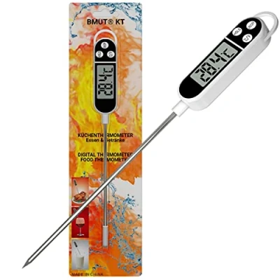 Abbildung von 1x Küchenthermometer (digital) für Essen &amp; Getränke ( 50C bis +300C) BMUT KT Bratenthermometer, BBQ, Fleisch, Tee, Wasser