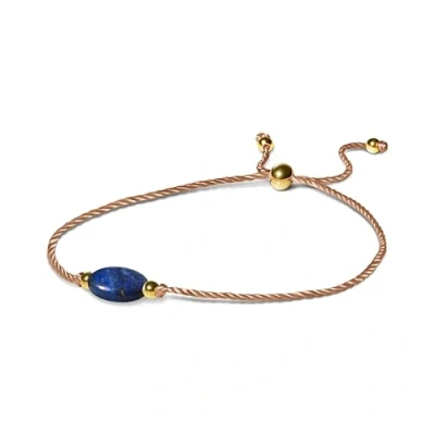 Abbildung von PURAJA Edelstein Armband Damen Lapislazuli Mit 18k echt vergoldeten Edelstahl Perlen Handgemacht Glücksarmband Mutmacher