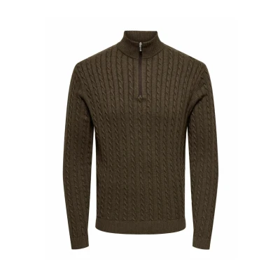 Abbildung von ONLY &amp; SONS Troyer »ONSLOUI REG 12 CABEL HALF ZIP KNIT«