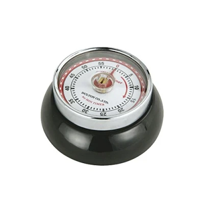 Abbildung von Zassenhaus Küchentimer SPEED , Schwarz Ø 7 cm x 3 Analoge Zeitanzeige mit Alarm Funktion Die Countdown Uhr unterstützt bei der Zeitplanung beim Kochen oder Backen