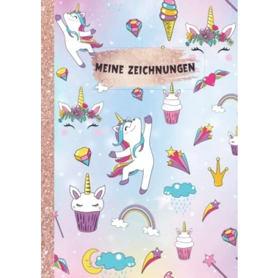 Abbildung von Zeichenblock Kinder Zeichenbuch: A4 Blanko Skizzenbuch für Groß zum Zeichnen Malen und Skizzieren Skizzenblock Mädchen &amp; Jungen Geschenk. Sketchbook for kids din Meine Zeichnungen