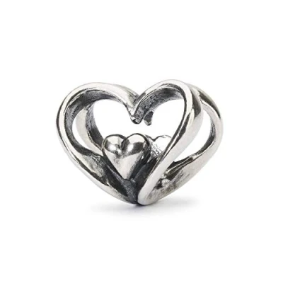 Abbildung von Trollbeads Charm Herz an aus Sterling Silber in der Farbe Silber, TAGBE 10202