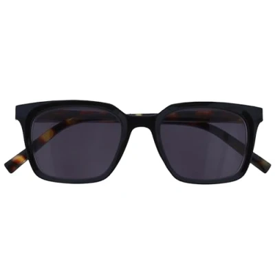 Abbildung von OPULIZE KOI Lese Sonnenbrille Große Rechteckige Fassung Getönte Brillengläser UV400 Schwarz Damen Herren Unisex Federscharniere S50 1 +2.50