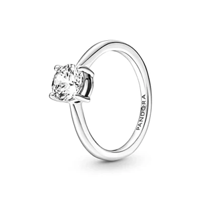 Abbildung von PANDORA Weihnachtsbaum Charm in Sterling Silber mit Zirkonia, 790018C01