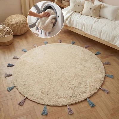 Abbildung von HANSE Home Kinderteppich "Sunna" Motivform 10 mm Höhe Waschbar, Handgemacht, Weich, Rutschfest, Spielteppich Kinderzimmer