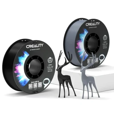 Abbildung von Creality Official PETG Filament Grau, 3D Drucker 1.75mm 2Kg, No Tangling, starke Bindung und Überhang Leistung Maßgenauigkeit +/ 0.03mm