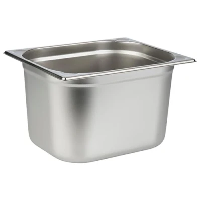 Abbildung von APS 81208 GN Behälter 1/2, Gastronormbehälter Edelstahl/Abmessungen 26,5 x 32,5 cm/Höhe 20 cm/Volumen 11,65 Liter, Edelstahlfarben