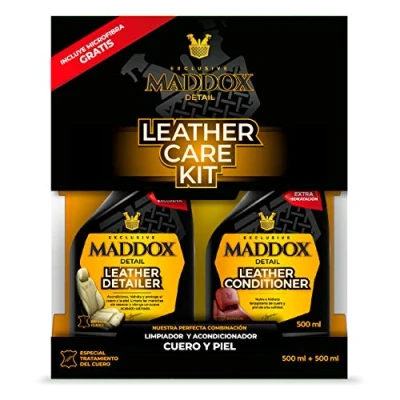 Abbildung von Maddox Detail Leather Care Kit 500ml Leder shampoo Und konditionierer Inklusive Mikrofaser Auto Polster Reinigungsset
