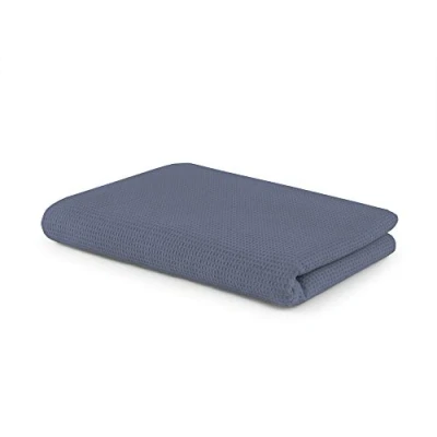 Abbildung von SETEX Waffelpiqué Kuscheldecke, Vielseitige Decke aus 100% Baumwolle, Geeignet als Wohndecke, Tagesdecke, Sommerdecke, Outdoordecke und mehr, 150 x 200 cm, Blau, Himmelblau
