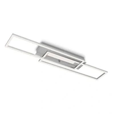 Abbildung von BRILONER Leuchten LED Deckenleuchte mit Mittellicht, warmweiße Lichtfarbe, getrennt schaltbare Deckenlampe, Speicherfunktion, schwenkbare Wohnzimmerlampe, Schwarz 3546 015