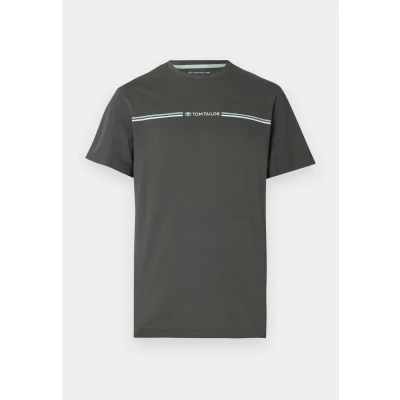 Abbildung von TOM Tailor Printed CREW NECK Tshirt print, Herren, Größe: Small, Dark shadow