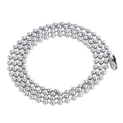 Abbildung von DonDon Herren Halskette Edelstahl Kugelkette 60 cm Silber