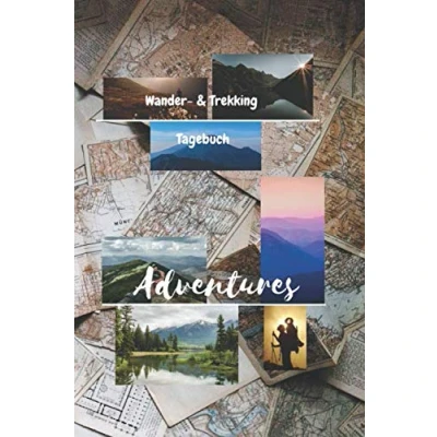 Abbildung von Adventures Wander und Trekking Tagebuch: Wandertagebuch, Wanderlogbuch, Tagebuch für den Wanderer, Stempelbuch, Logbuch, A5 Softcover, ... Wandern Mit Kindern, Fahrrad oder zu Fuß