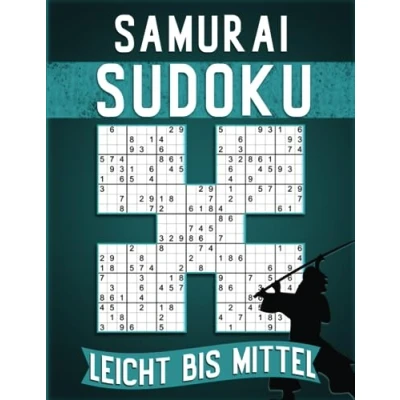 Abbildung von Sudoku Samurai Erwachsene Großdruck Leicht Bis Mittel: 250 Sudokus für Senioren mit Lösungen, Geschenkidee Erwachsene, und Großeltern Senioren.