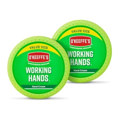 Abbildung von O&#039;Keeffe&#039;s Working Hands 193g Tiegel 2 Pack Handcreme für extrem trockene, rissige Hände, Erhöht sofort den Feuchtigkeitsgehalt, bildet eine Schutzschicht und verhindert Feuchtigkeitsverlust