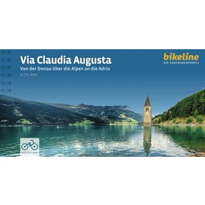 Abbildung von Via Claudia Augusta: Von der Donau über die Alpen an Adria, 800 km, 1:75.000 (Bikeline Radtourenbücher)