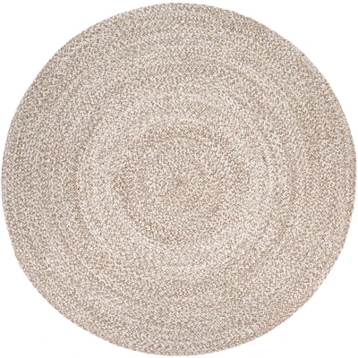 Abbildung von Paco Home Teppich "Viborg 595" rund 13 mm Höhe Jute, Modern, Boho, Handgefertigter Natur-Teppich