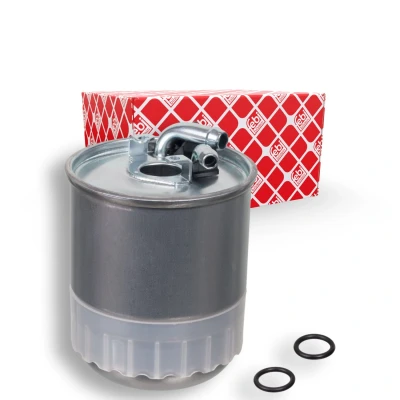 Abbildung von FEBI BILSTEIN 45165 Kraftstofffilter Leitungsfilter mit Dichtring MERCEDES BENZ: C Class Saloon, T modell, Vito Minibus