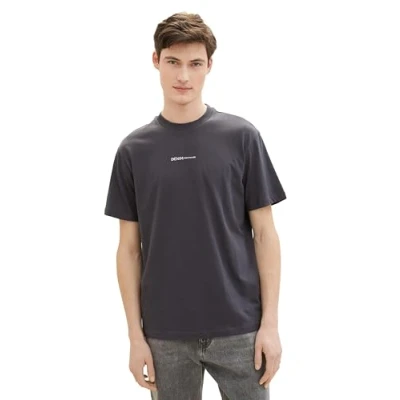 Abbildung von TOM Tailor Denim Tshirt basic, Herren, Größe: XXL, Coal grey