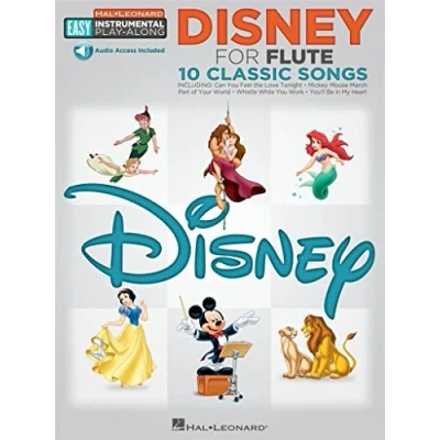 Abbildung von Flute Easy Instrumental Play Along: Disney: Songbook, E Bundle, Download (Audio) für Flöte (Hal leonard along): Along Book with Online Audio Tracks