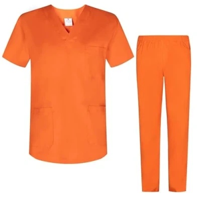 Abbildung von MISEMIYA Unisex Schrubb Set Medizinische Uniform mit Oberteil und Hose ref.8178 Small, Orange