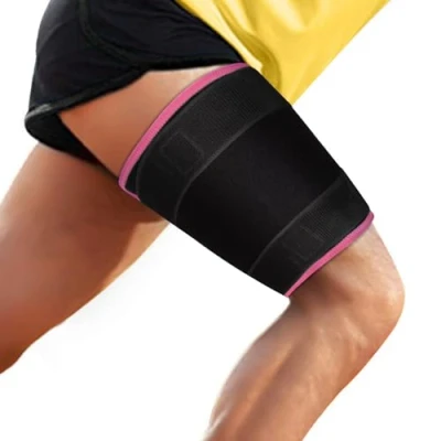 Abbildung von supregear Oberschenkelbandage, Oberschenkelstütze, Verstellbare Oberschenkel Kompressions Rutschfest für Kniesehne, Quad, Leistengegend, Muskelfaserriss, KrämpfeLeistengegend, Frauen Männer