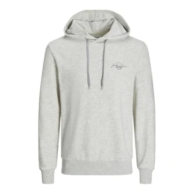 Abbildung von JACK &amp; JONES Herren Jjferris Sweat Hood Kapuzenpullover, White Melange/Print:small, S
