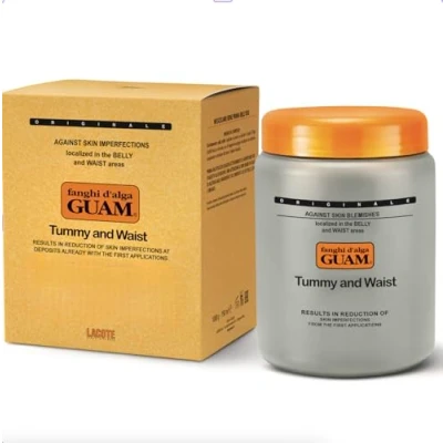 Abbildung von Guam, Algenfango für Bauch und Taille, gegen Lokale Cellulite Hautfett, Straffende Tonisierende Wirkung, Made in Italy, 1 kg Packung