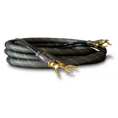 Abbildung von Dynavox High End Lautspecherkabel, Paar, Flexibles Kabel mit hochwertigen Bananensteckern, konfektioniert, Farbe schwarz, Länge 3m