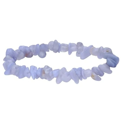 Abbildung von Lebensquelle Plus Blauer Chalcedon Splitterarmband Hochwertiges Edelstein Armband