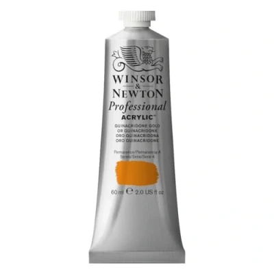Abbildung von Winsor &amp; Newton 2320547 Professional Acrylfarbe in Künstlerqualität, hohe Farbbrillanz Deckkraft, Archivqualität, 60ml Tube Quinacridone Gold