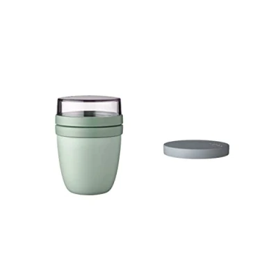 Abbildung von Mepal Lunchpot Switch Ellipse mach aus deinem einen Snackpot Praktischer Müslibecher Geeignet für Tiefkühler, Mikrowelle &amp; Spülmachine Nordic Sage
