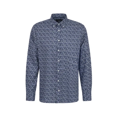 Abbildung von bugatti Langarmhemd, mit Button Down Kragen