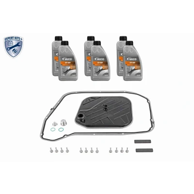 Abbildung von VAICO V10 3225 Teilesatz, Ölwechsel Automatikgetriebe mit Zubehör, Dichtung Ölmenge für Standardölwechsel AUDI: A6 C7 Avant, Q5, A7 Sportback