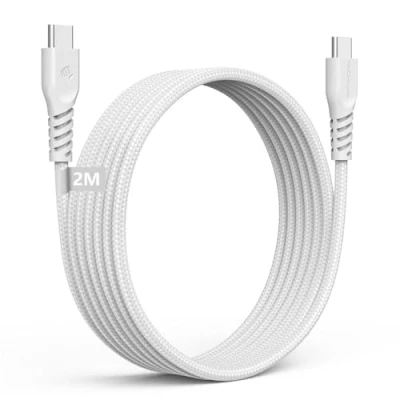 Abbildung von TECHGEAR USB C auf kabel (2 Meter) 60W Geflochtenes Typ Ladekabel, Schnelllade Datenkabel, kompatibel mit iPhone 15, iPad Pro, MacBook Samsung S24/S23/A14/A15/A05s/A25/A35/A54/A55/5G