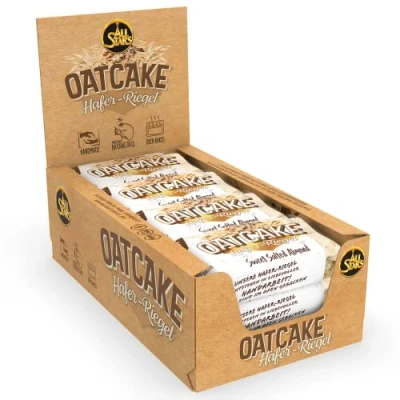 Abbildung von All Stars Oatcake Hafer Riegel Sweet Salted Almond I 12 Energy je 80g Protein Bar mit Haferflocken &amp; hochwertigen Kohlenhydraten süßer Müsli super sättigend