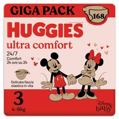 Abbildung von Huggies Ultra Comfort, Windeln Größe 3 (4 9 kg), Disney Design, 168 Stück