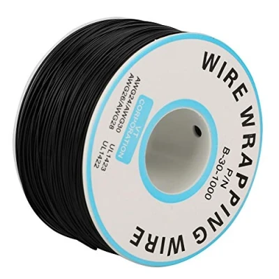 Abbildung von Wire Wrapping Single Copper Litze Aviation Flying Line 30AWG Kabel 0,25 mm Kerndurchmesser(Schwarz)
