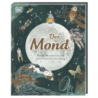 Abbildung von Der Mond: Krater, Mondmeere und bahnbrechende Forschung. Sachbuch mit stimmungsvollen Illustrationen. Für Kinder ab 7 Jahren