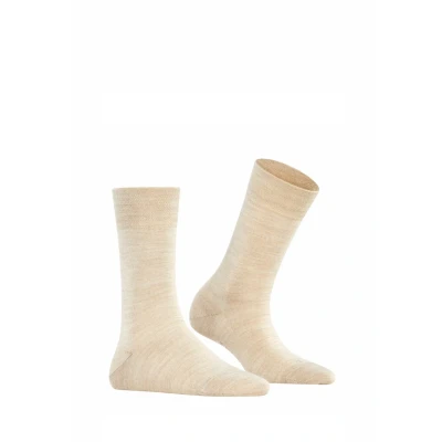 Abbildung von FALKE Damen Sensitive Berlin W SO Wolle Baumwolle mit Komfortbund 1 Paar Socken, Beige (Linen Melange 4541) neu umweltfreundlich, 35 38