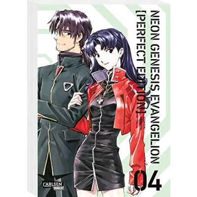 Abbildung von Neon Genesis Evangelion Perfect Edition 4: Neue in 7 Sammelbänden des Mecha Klassikers um jugendliche EVA Piloten, die zur Rettung der Menschheit Kampfroboter steuern.