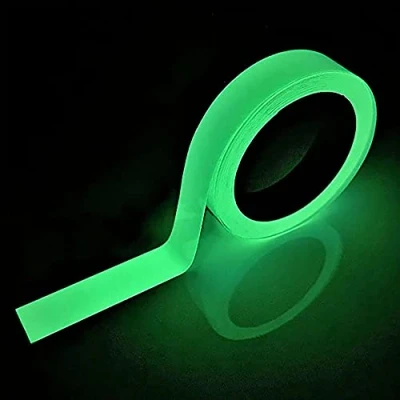 Abbildung von SeKi Fluoreszierendes selbstleuchtendes Klebeband 15mm x 10 Meter; Markierungsband Nachleuchtend Glow in The Dark Warnband Phosphor Reflektorband selbstklebend