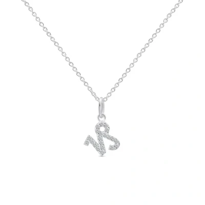 Abbildung von Amberta Damen Kette Sternzeichen mit Zirkonia aus 925 Sterlingsilber Halskette Silber Sternzeichen: Steinbock