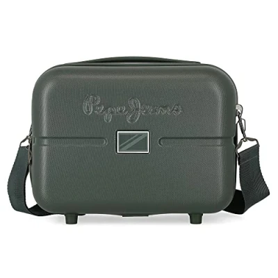 Abbildung von Pepe Jeans Accent Anpassbarer Kulturbeutel mit grünem Schultergurt 29 x 21 15 cm, starres ABS, 9,14 l, 0,84 kg