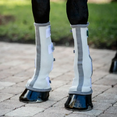 Abbildung von Horseware Fly Boots Set of 2 Silber/NavyVerkauft von Agradi