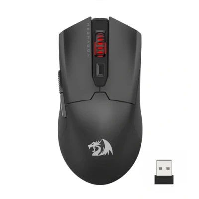 Abbildung von Redragon M995 Wireless Gaming Mouse, 26000 DPI Wired/Wireless Mouse mit 3 Modus Verbindung, BT &amp; 2.4G Wireless, 6 Makro Tasten, langlebige Power Capacity für PC/Mac/Laptop, Schwarz