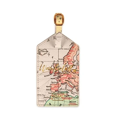 Abbildung von Legami Gepäckanhänger, Koffer Identifikation, Platz für persönliche Daten, verstellbarer Riemen, Reisen, 6,8 x 17 cm, Thema Travel