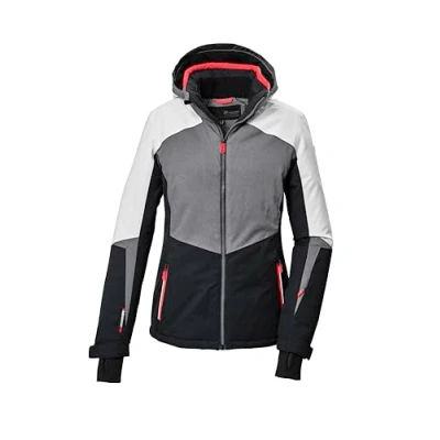 Abbildung von killtec Damen Skijacke/Funktionsjacke mit abzippbarer Kapuze und Schneefang KSW 66 WMN SKI JCKT, graumelange, 36, 41952 000